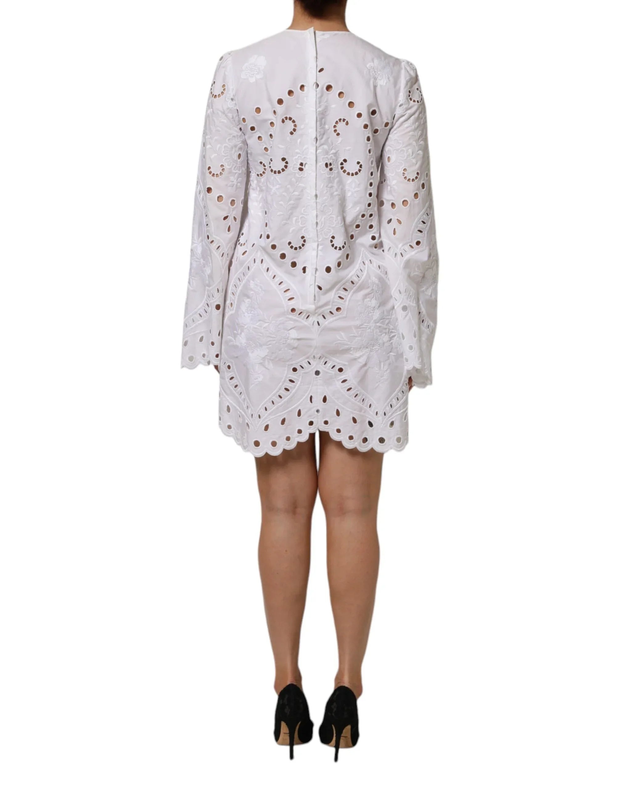 Dolce & Gabbana White Cut Out A-line Sheath Mini Dress - Zeiniez