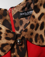 Dolce & Gabbana Red Leopard Viscose Sheath A-line Dress - Zeiniez