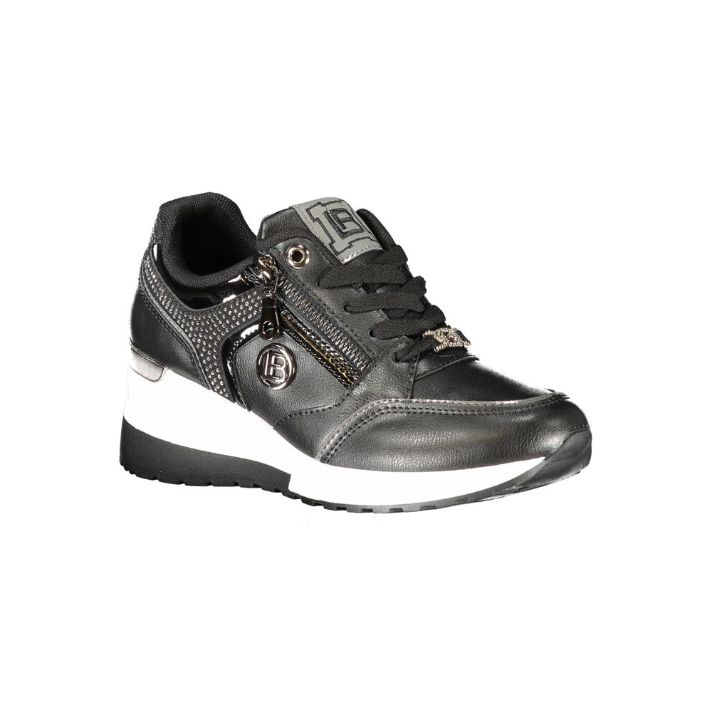 Laura Biagiotti Black Polyurethane Women Sneaker - Zeiniez