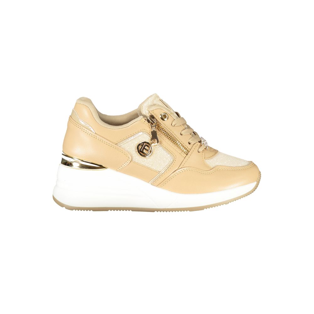 Laura Biagiotti Beige Polyester Women Sneaker - Zeiniez