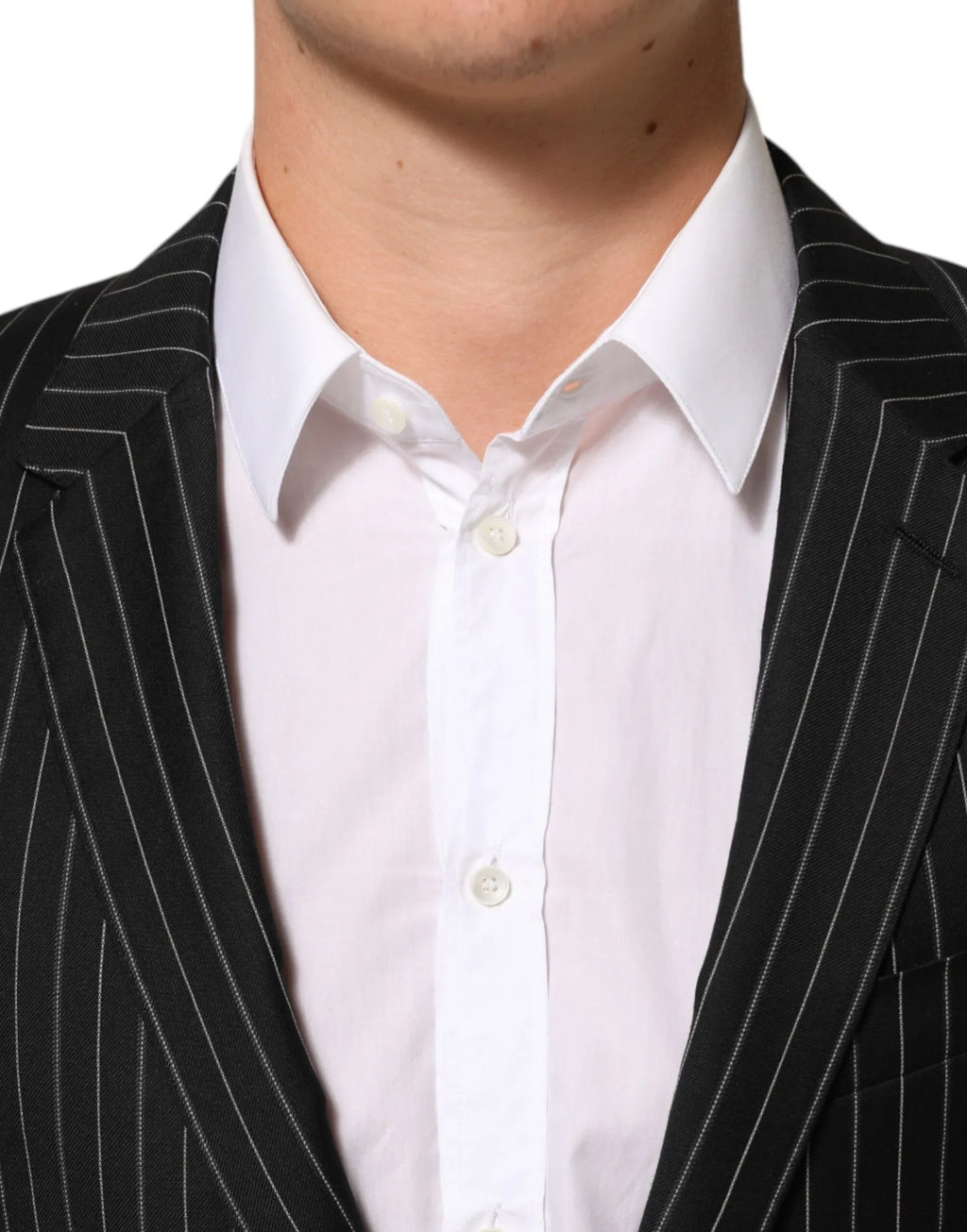 Dolce & Gabbana Black Stripes MARTINI 1 Button Suit Blazer - Zeiniez