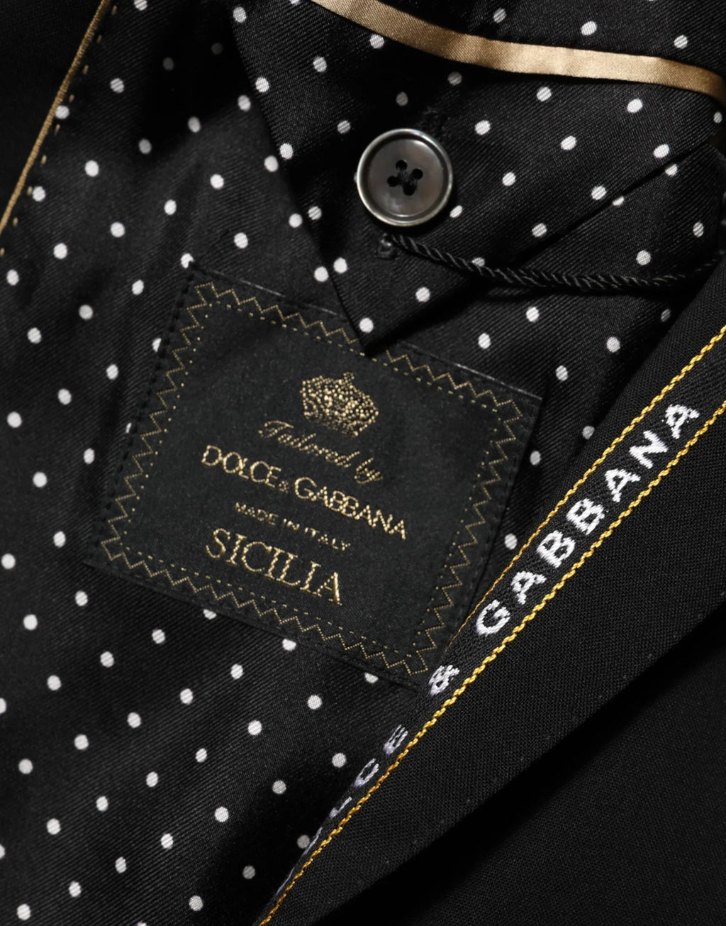 Dolce & Gabbana Black SICILIA Double Breasted Jacket Blazer - Zeiniez