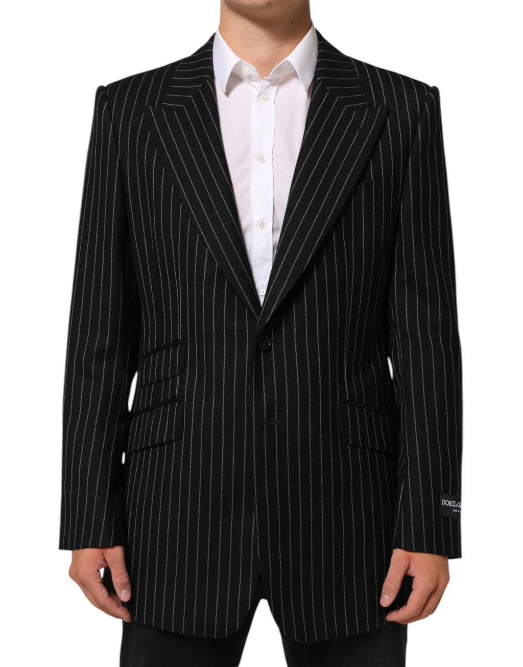 Dolce & Gabbana Black Stripes 2 Buttons Suit Jacket Blazer - Zeiniez