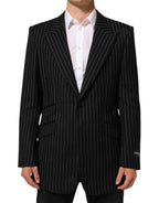 Dolce & Gabbana Black Stripes 2 Buttons Suit Jacket Blazer - Zeiniez