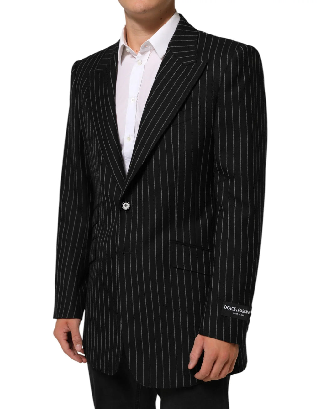 Dolce & Gabbana Black Stripes 2 Buttons Suit Jacket Blazer - Zeiniez