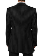 Dolce & Gabbana Black Stripes 2 Buttons Suit Jacket Blazer - Zeiniez