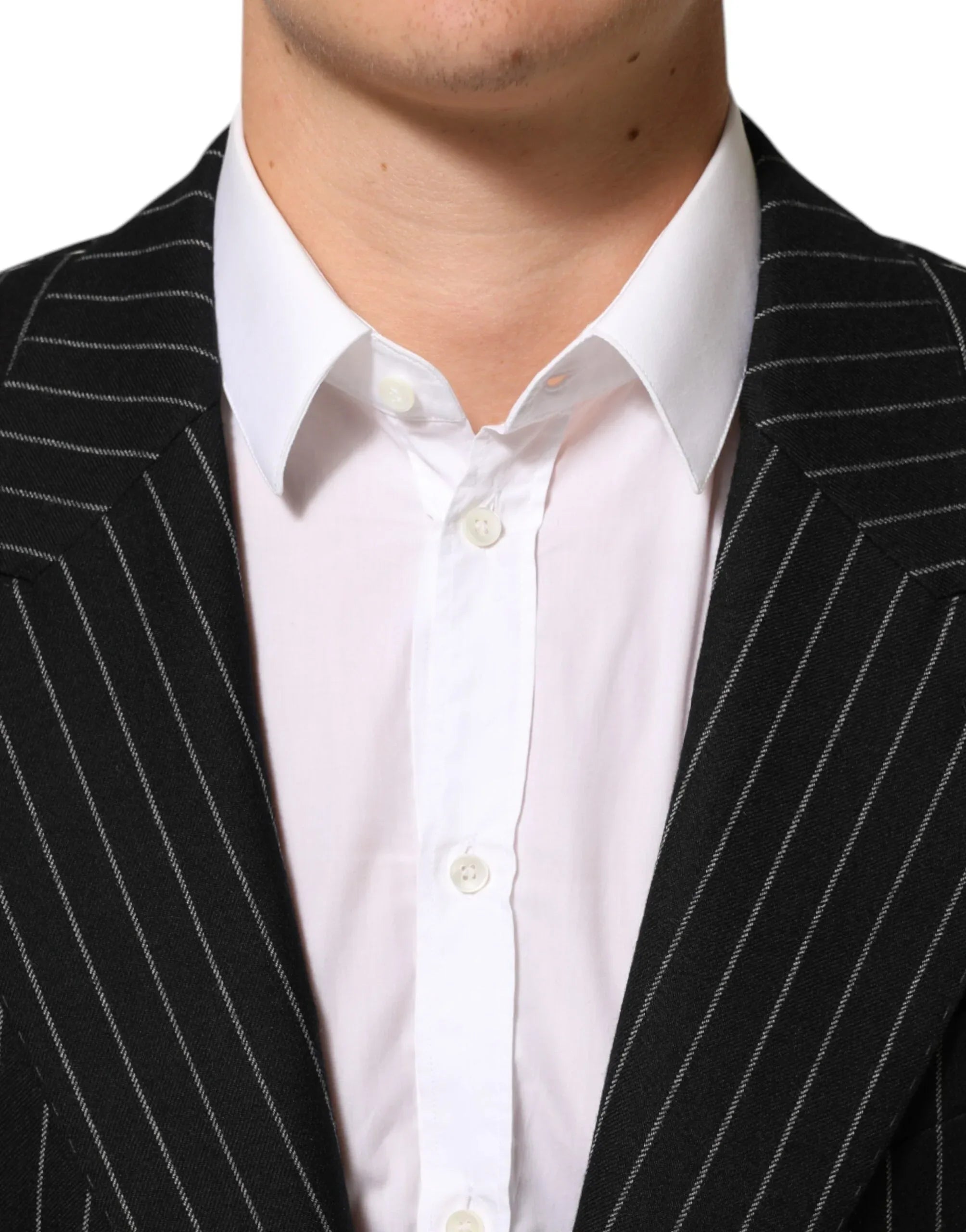 Dolce & Gabbana Black Stripes 2 Buttons Suit Jacket Blazer - Zeiniez