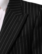 Dolce & Gabbana Black Stripes 2 Buttons Suit Jacket Blazer - Zeiniez