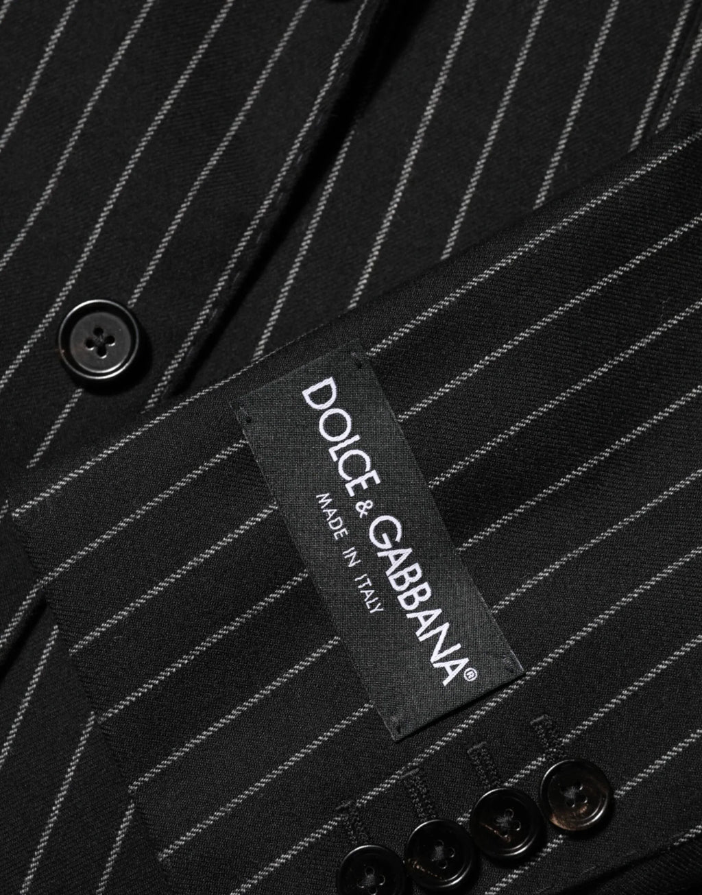 Dolce & Gabbana Black Stripes 2 Buttons Suit Jacket Blazer - Zeiniez