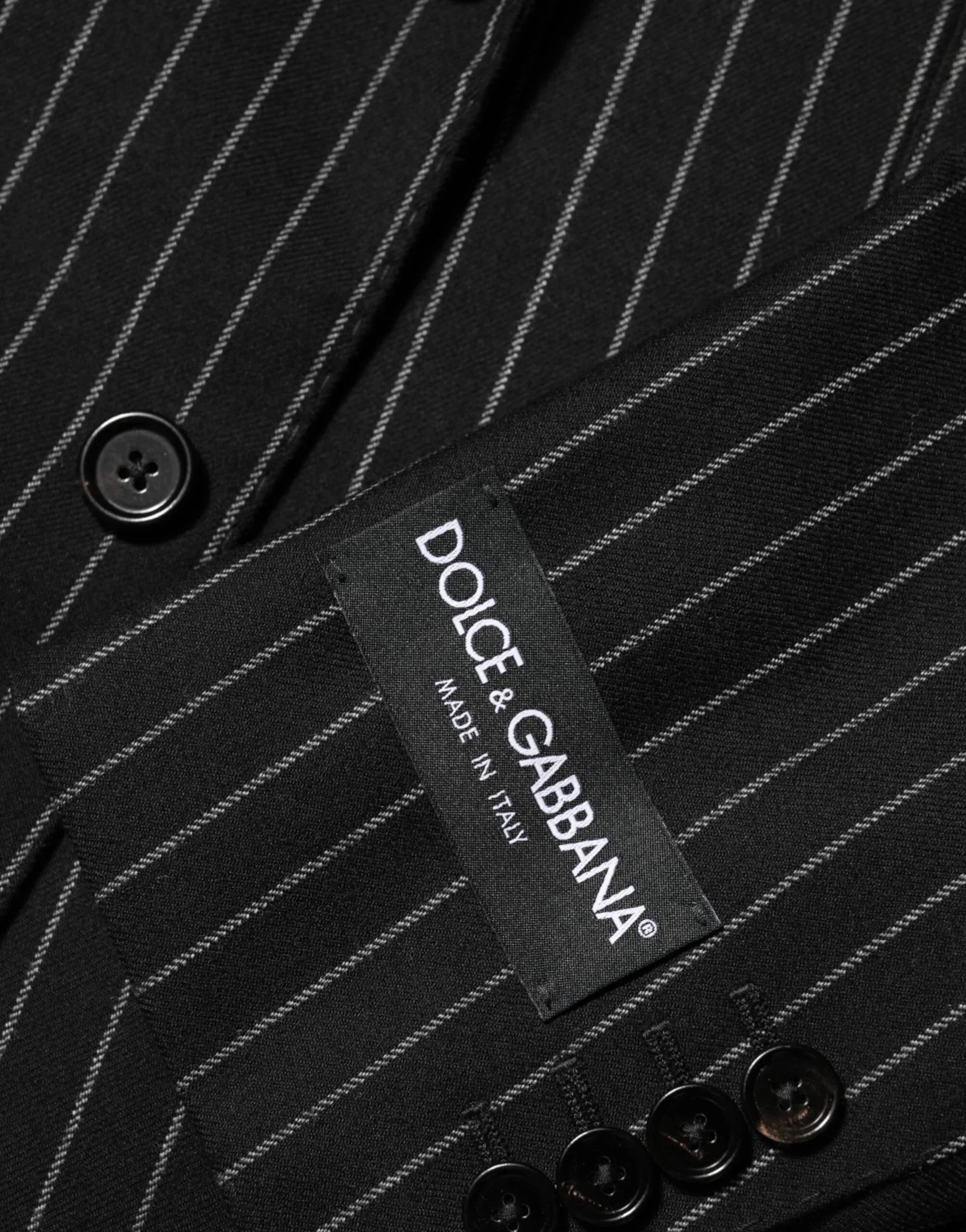 Dolce & Gabbana Black Stripes 2 Buttons Suit Jacket Blazer - Zeiniez