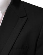 Dolce & Gabbana Black Wool 2 Buttons Suit Men Jacket Blazer - Zeiniez