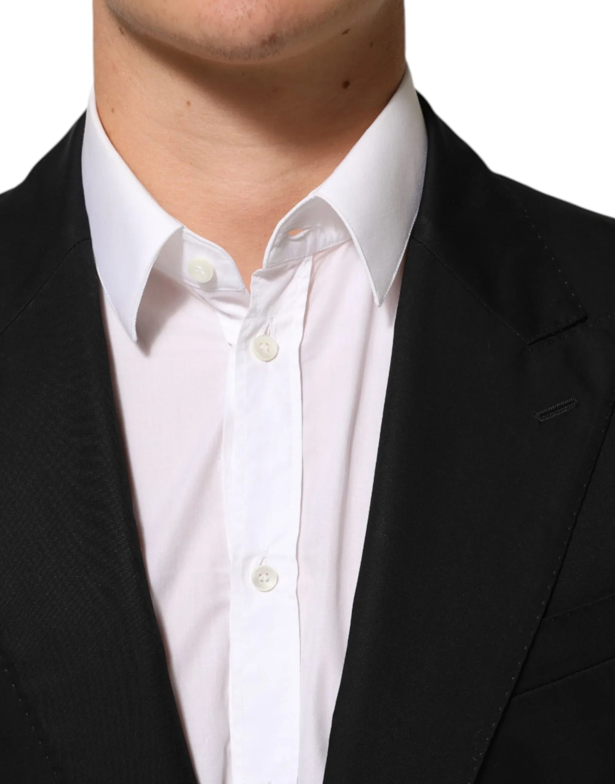 Dolce & Gabbana Black Wool 2 Buttons Suit Men Jacket Blazer - Zeiniez