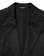 Dolce & Gabbana Black Wool 2 Buttons Suit Men Jacket Blazer - Zeiniez