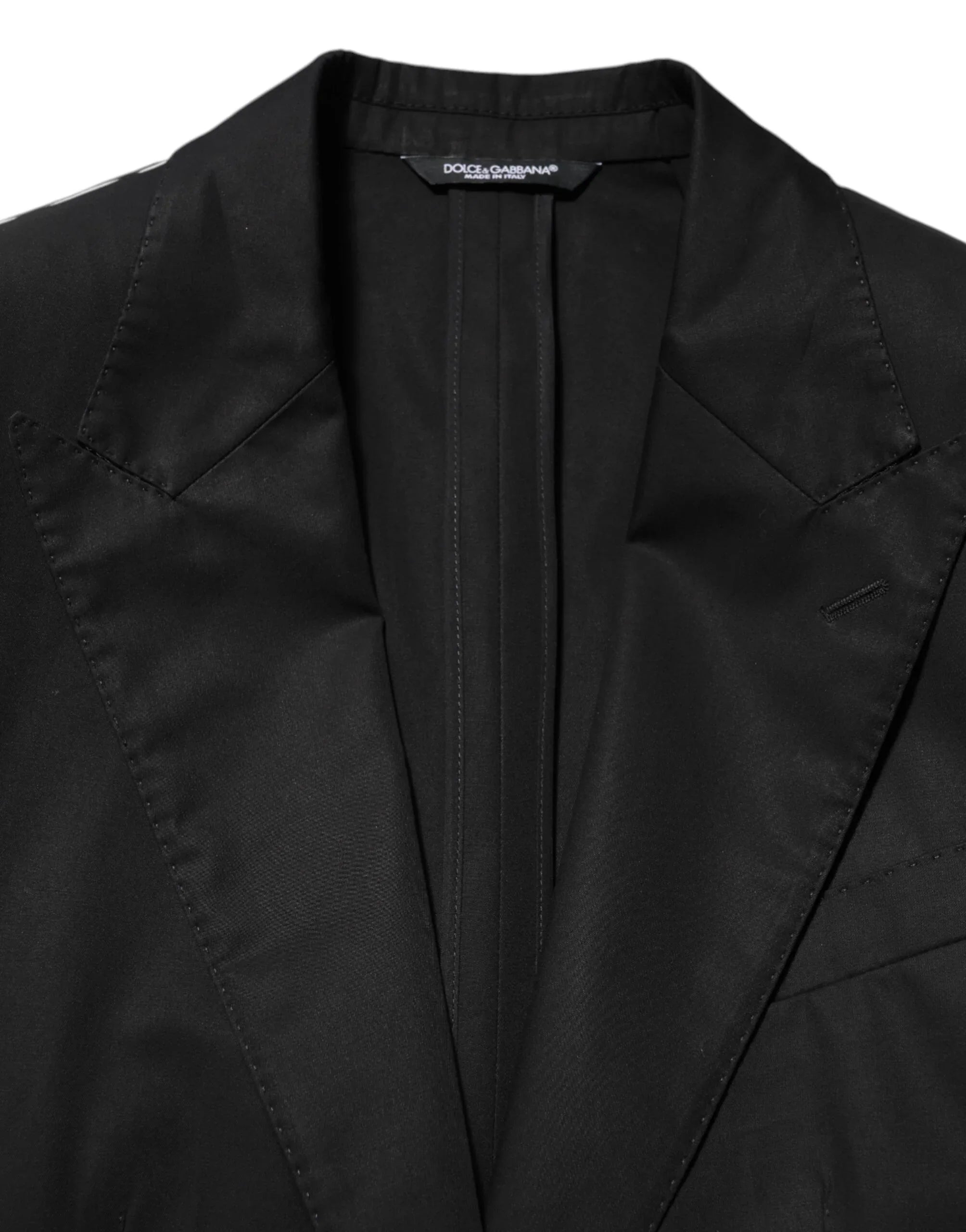 Dolce & Gabbana Black Wool 2 Buttons Suit Men Jacket Blazer - Zeiniez