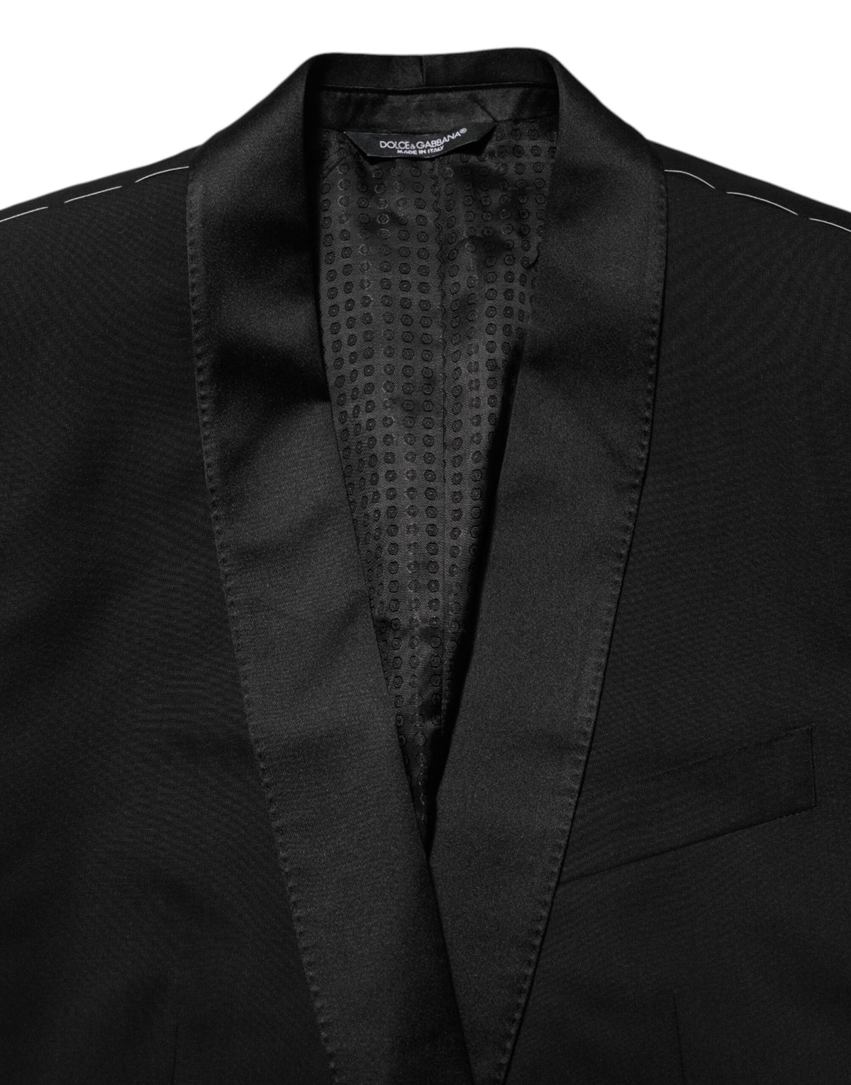 Dolce & Gabbana Black MARTINI 1 Button Suit Jacket Blazer