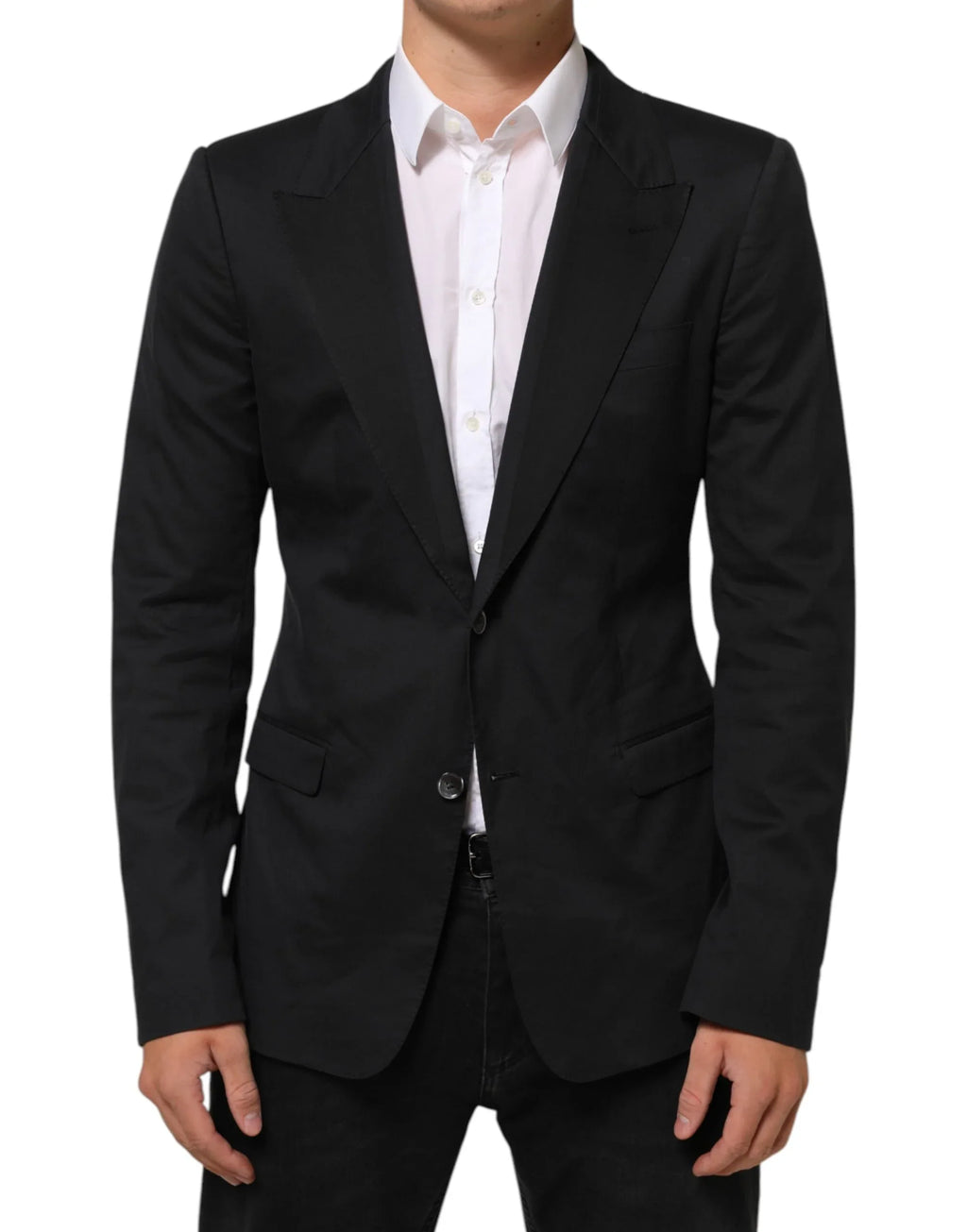 Dolce & Gabbana Black Cotton 2 Buttons Suit Jacket Blazer - Zeiniez