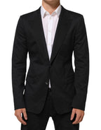 Dolce & Gabbana Black Cotton 2 Buttons Suit Jacket Blazer - Zeiniez