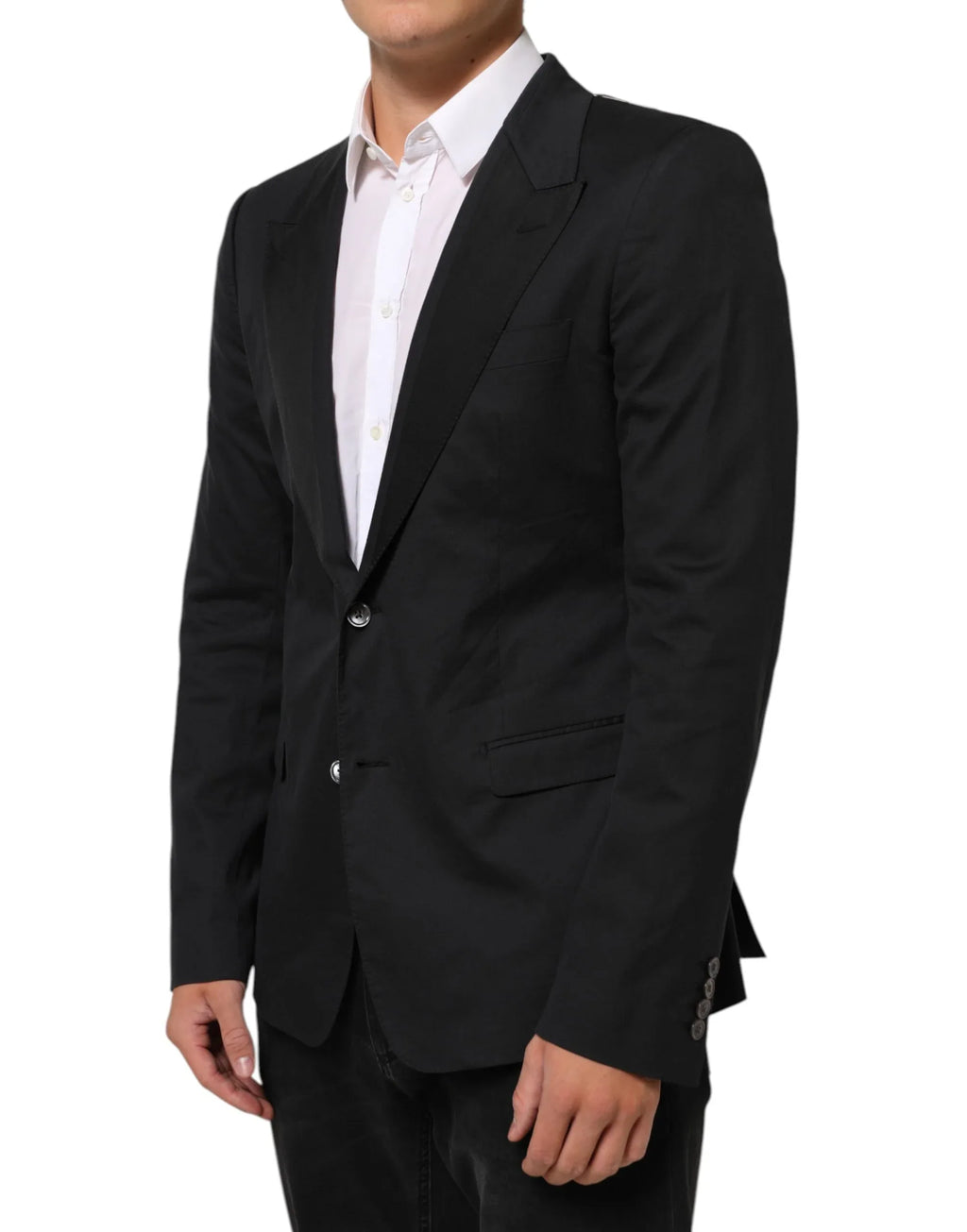 Dolce & Gabbana Black Cotton 2 Buttons Suit Jacket Blazer - Zeiniez