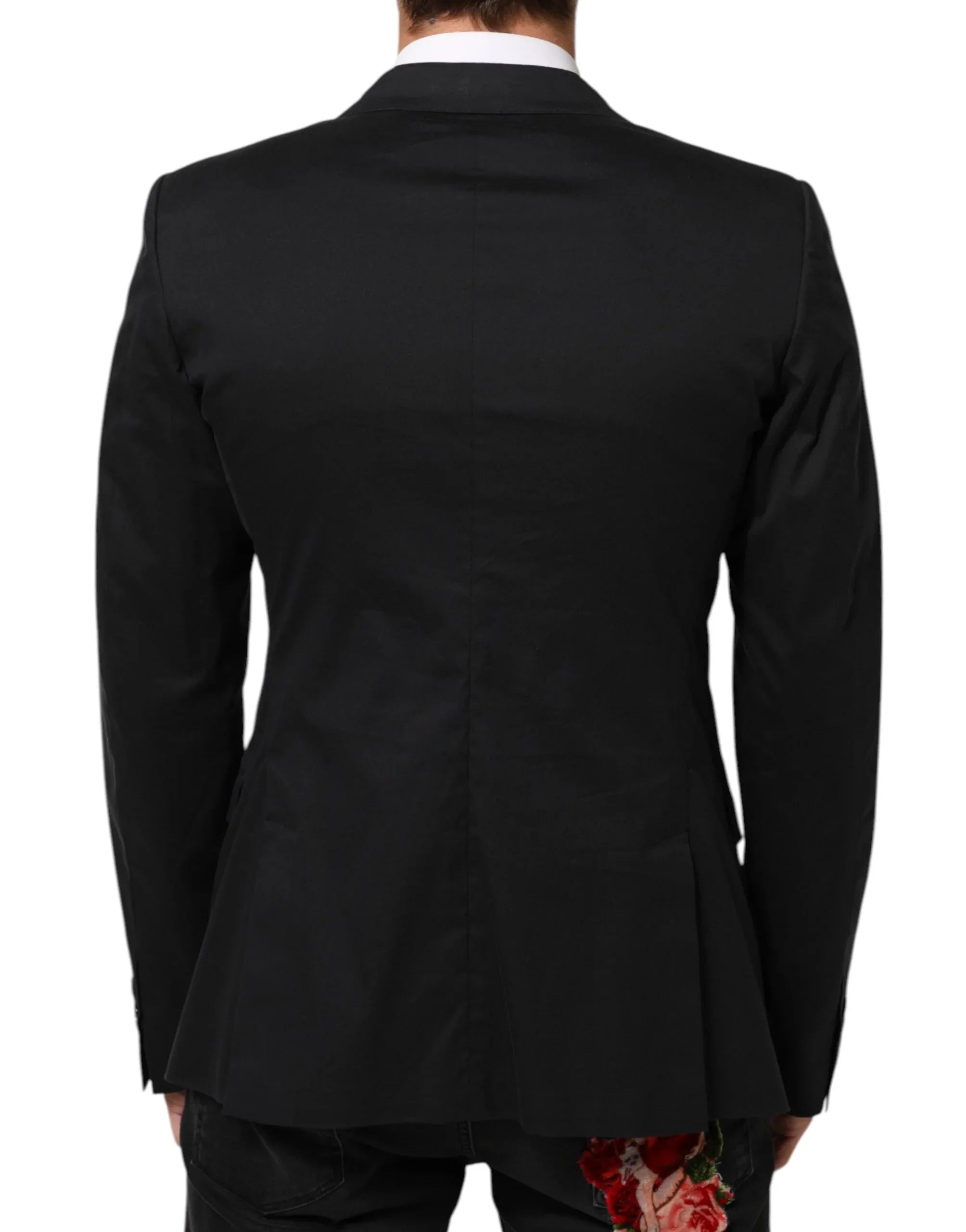Dolce & Gabbana Black Cotton 2 Buttons Suit Jacket Blazer - Zeiniez