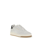 Saint Laurent White Calf Leather Bos Taurus Low Top Sneakers - Zeiniez