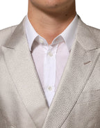 Dolce & Gabbana Beige MARTINI Double-Breasted Suit Blazer - Zeiniez