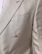 Dolce & Gabbana Beige MARTINI Double-Breasted Suit Blazer