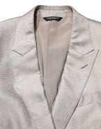 Dolce & Gabbana Beige MARTINI Double-Breasted Suit Blazer - Zeiniez