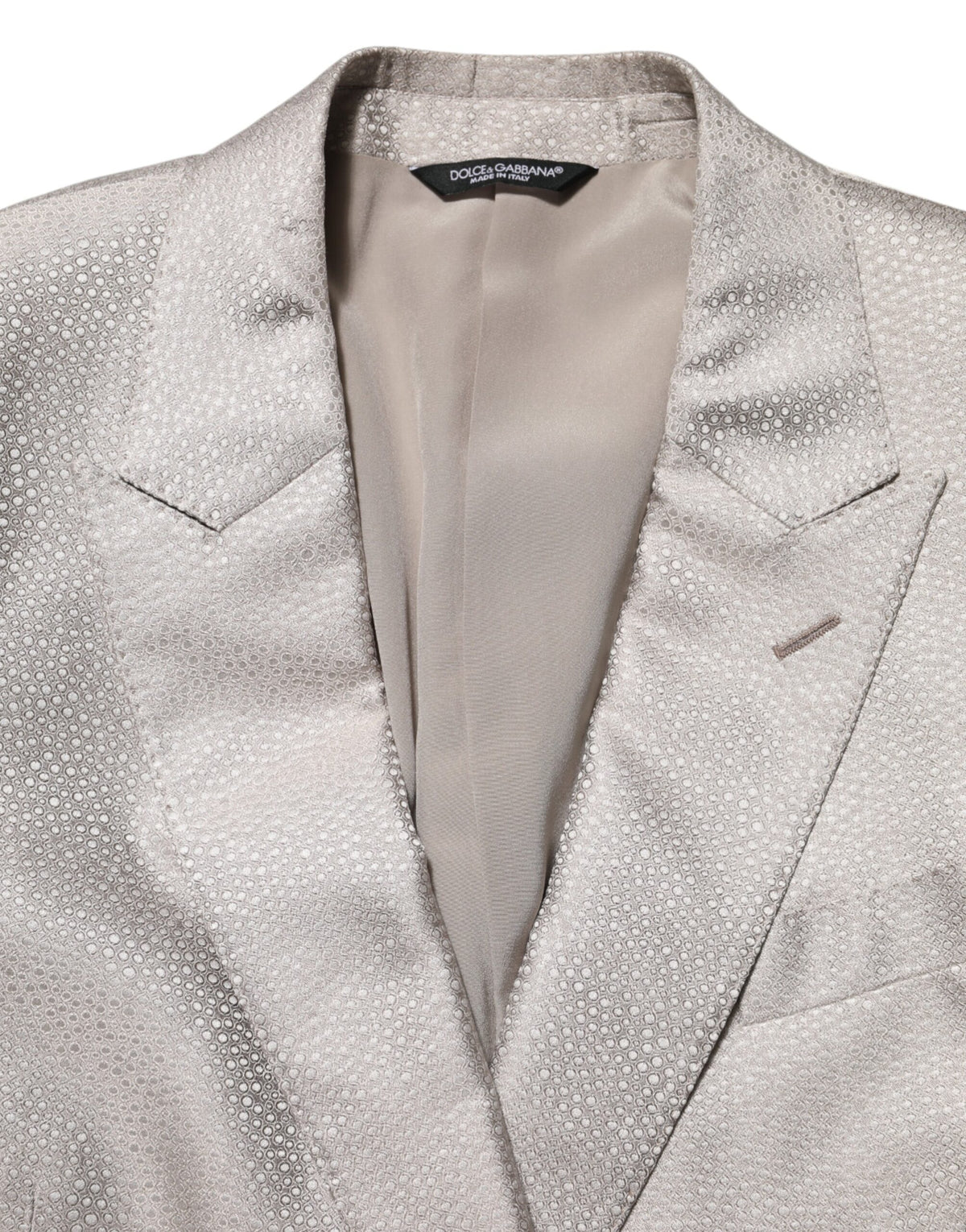 Dolce & Gabbana Beige MARTINI Double-Breasted Suit Blazer