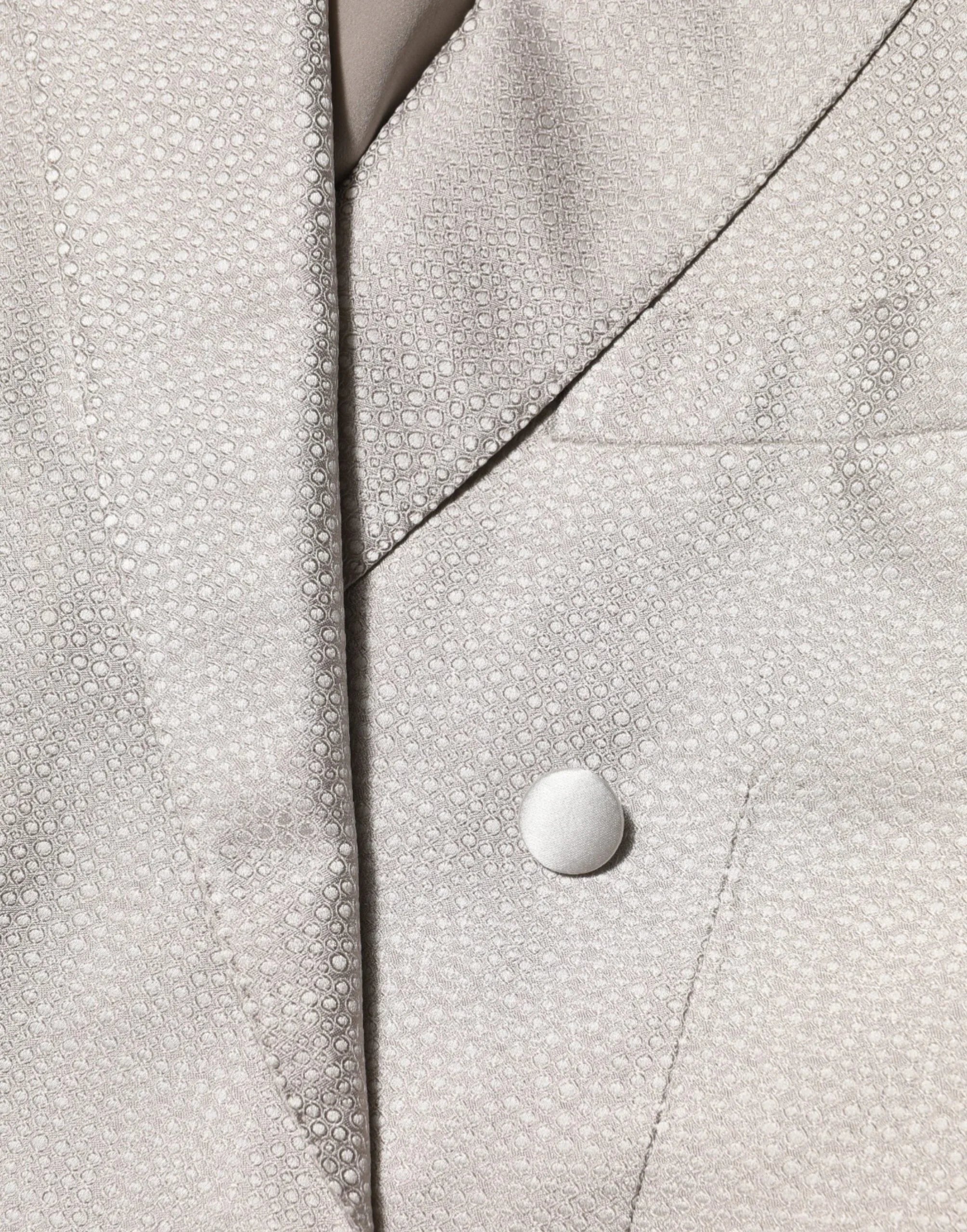 Dolce & Gabbana Beige MARTINI Double-Breasted Suit Blazer - Zeiniez