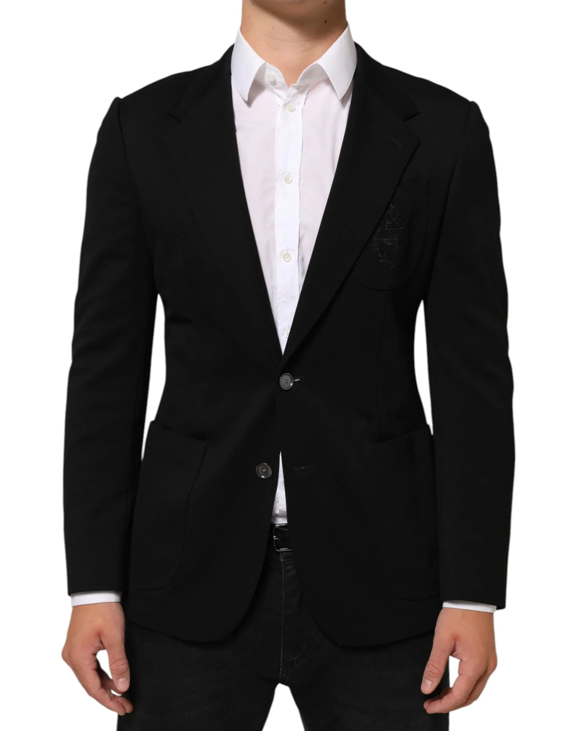 Dolce & Gabbana Black Viscose 2 Buttons Suit Jacket Blazer - Zeiniez