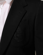 Dolce & Gabbana Black Viscose 2 Buttons Suit Jacket Blazer - Zeiniez