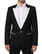 Dolce & Gabbana Black White MARTINI 1 Button Men Suit Blazer - Zeiniez