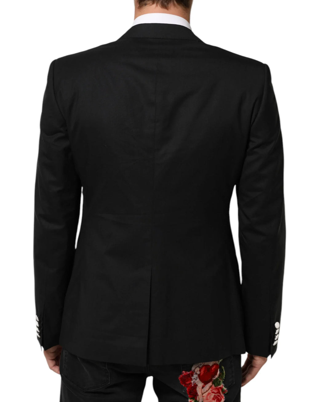 Dolce & Gabbana Black White MARTINI 1 Button Men Suit Blazer - Zeiniez
