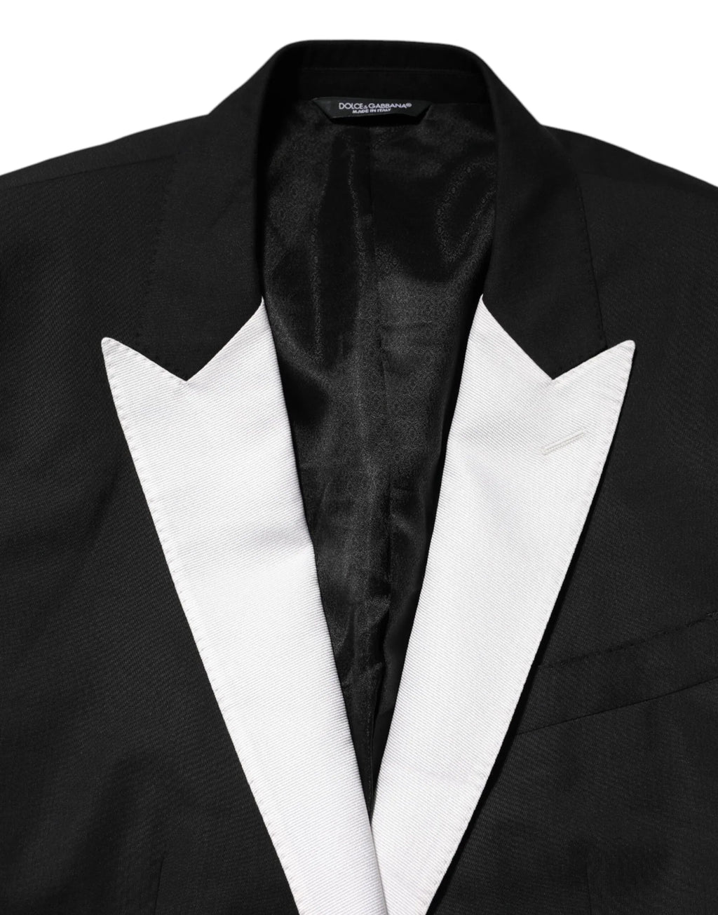 Dolce & Gabbana Black White MARTINI 1 Button Men Suit Blazer - Zeiniez