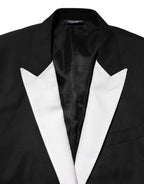 Dolce & Gabbana Black White MARTINI 1 Button Men Suit Blazer - Zeiniez
