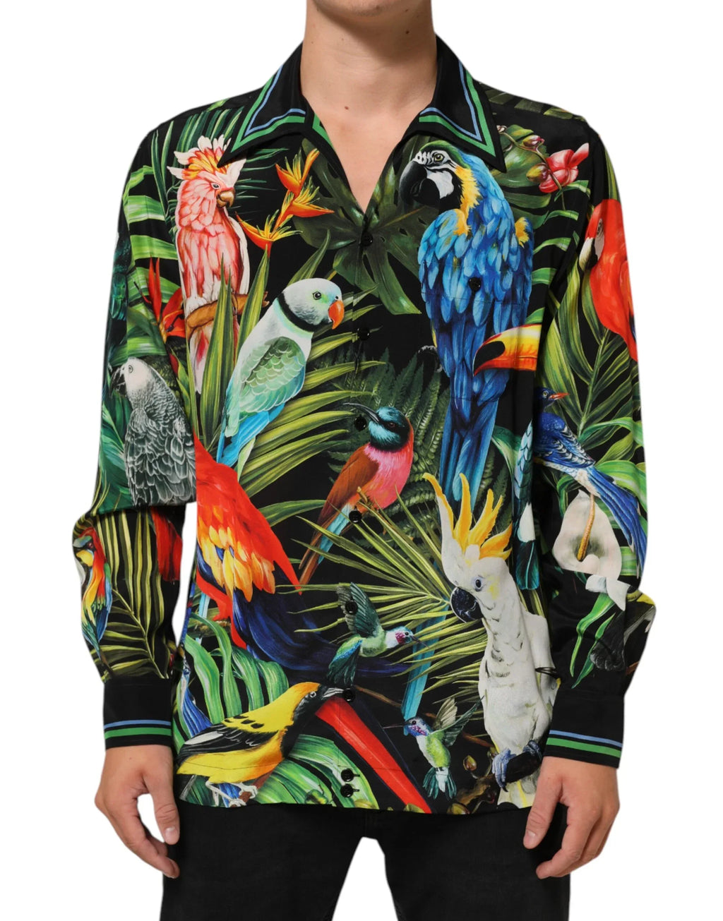 Dolce & Gabbana Multicolor Parrot Print Lounge Casual Shirt - Zeiniez