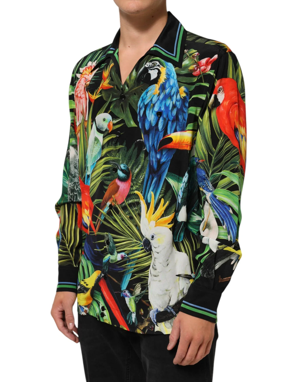 Dolce & Gabbana Multicolor Parrot Print Lounge Casual Shirt - Zeiniez