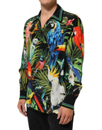 Dolce & Gabbana Multicolor Parrot Print Lounge Casual Shirt - Zeiniez