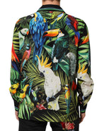 Dolce & Gabbana Multicolor Parrot Print Lounge Casual Shirt - Zeiniez