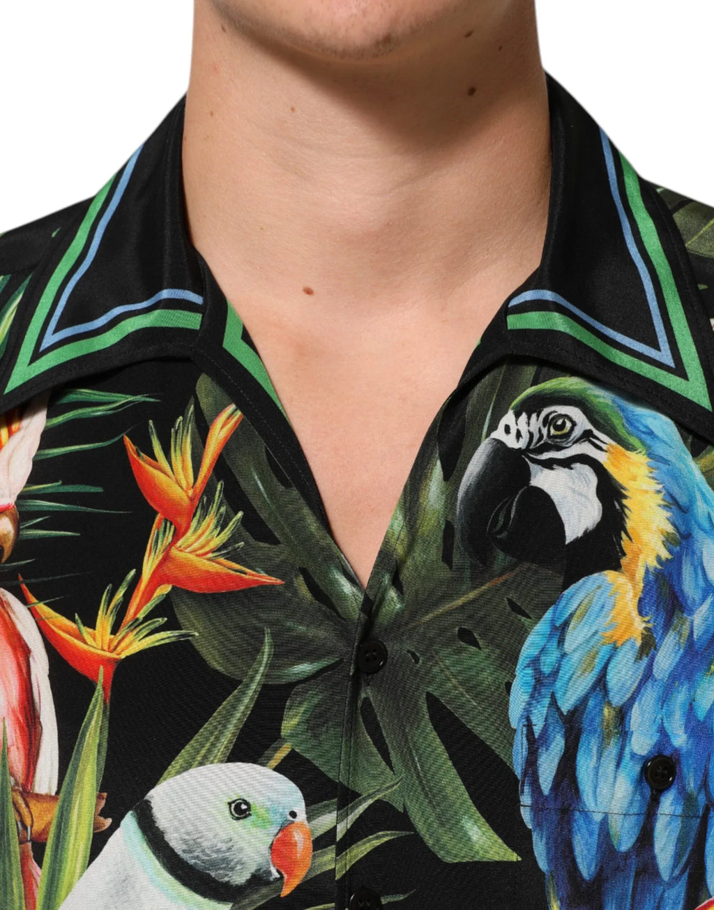 Dolce & Gabbana Multicolor Parrot Print Lounge Casual Shirt - Zeiniez