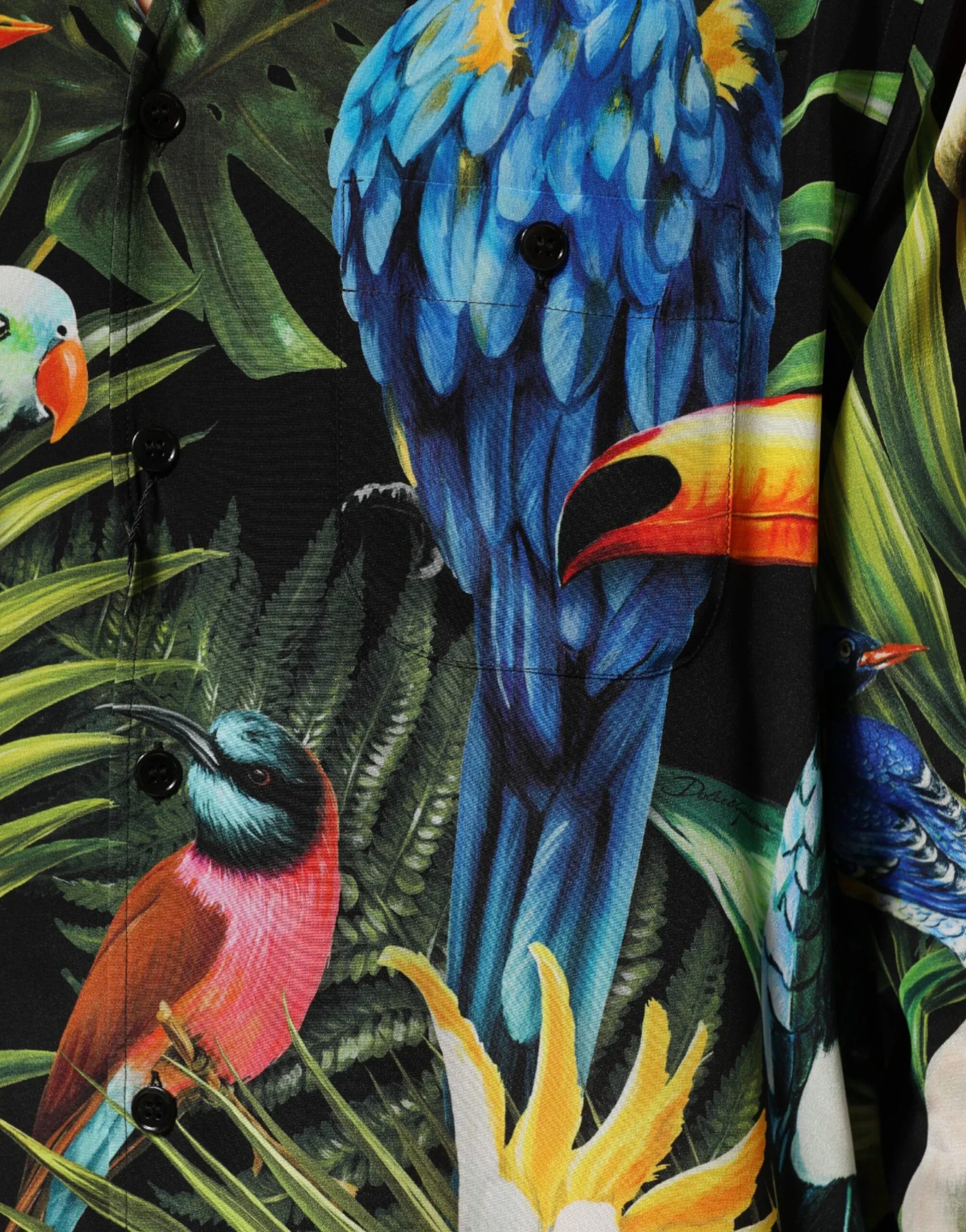 Dolce & Gabbana Multicolor Parrot Print Lounge Casual Shirt - Zeiniez