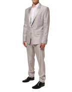 Dolce & Gabbana Light Gray Wool 2 Piece MARTINI Formal Suit - Zeiniez