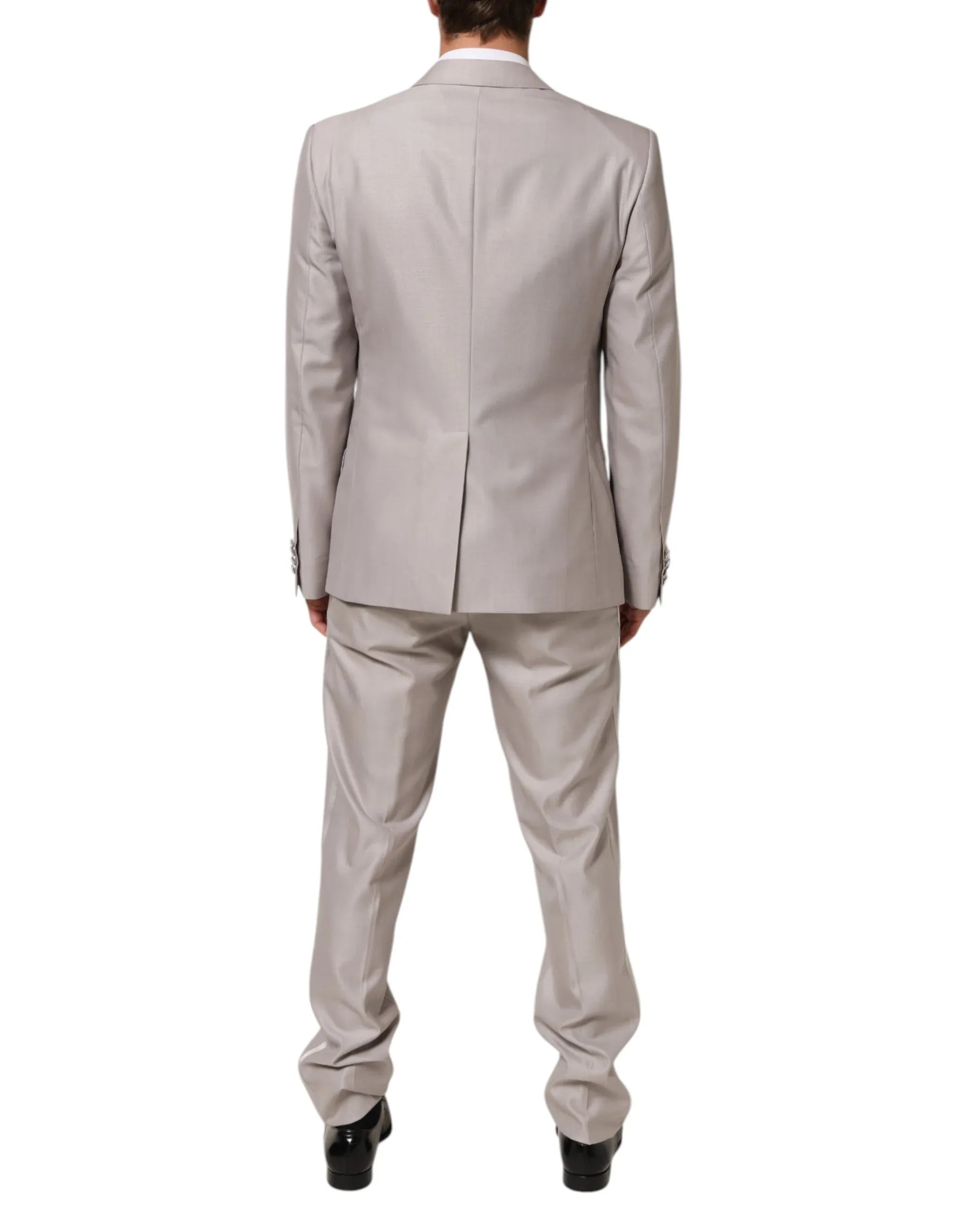 Dolce & Gabbana Light Gray Wool 2 Piece MARTINI Formal Suit - Zeiniez