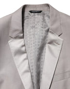 Dolce & Gabbana Light Gray Wool 2 Piece MARTINI Formal Suit - Zeiniez