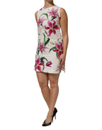 Dolce & Gabbana White Cotton Floral Sleeveless Mini Dress - Zeiniez