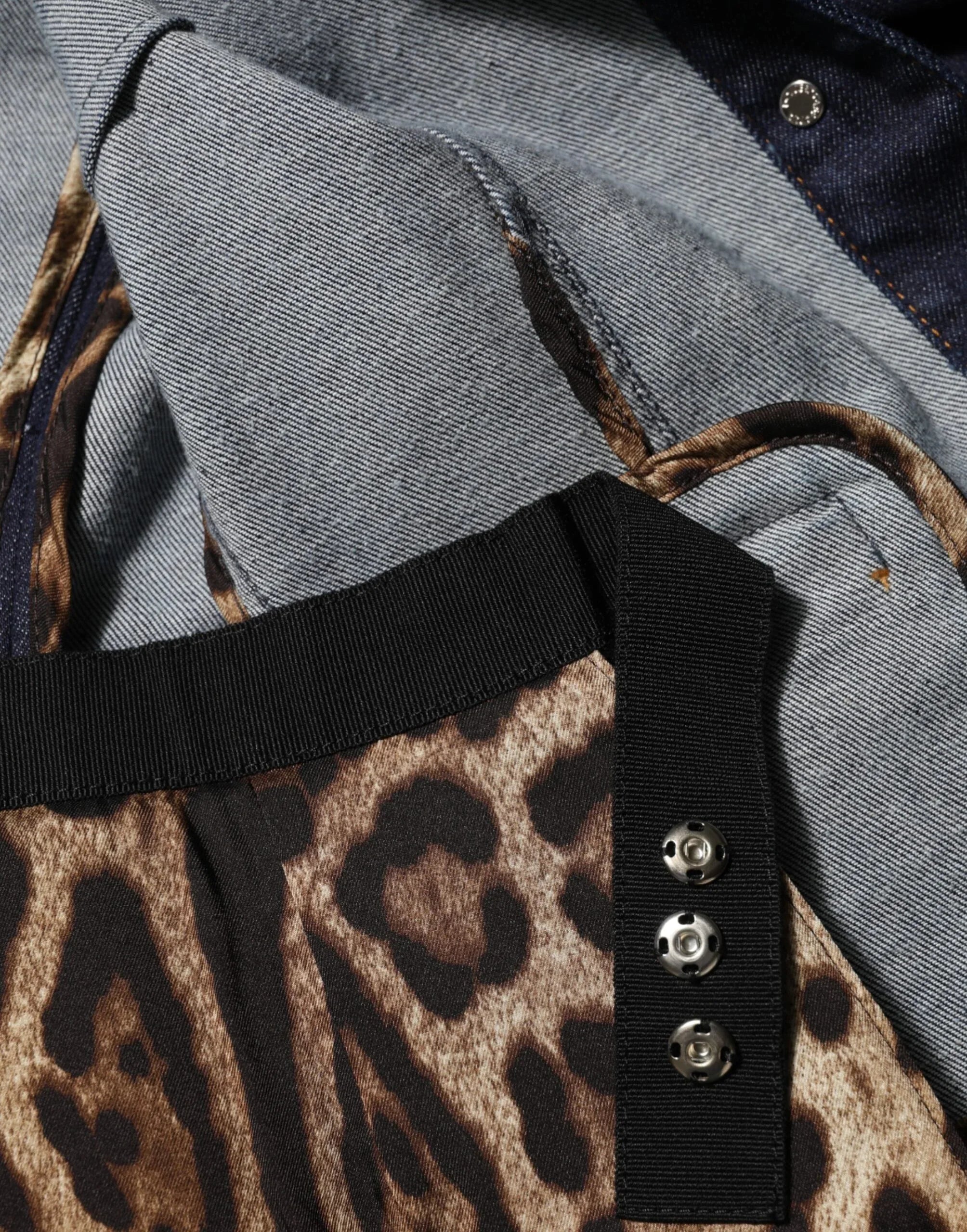 Dolce & Gabbana Dark Blue Cotton Collared Denim Coat Jacket - Zeiniez