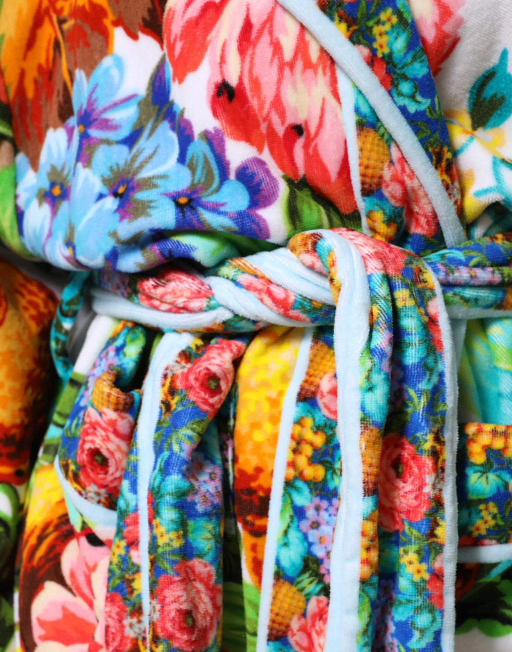 Dolce & Gabbana Multicolor Floral Print Belted Bathrobe Coat Jacket - Zeiniez