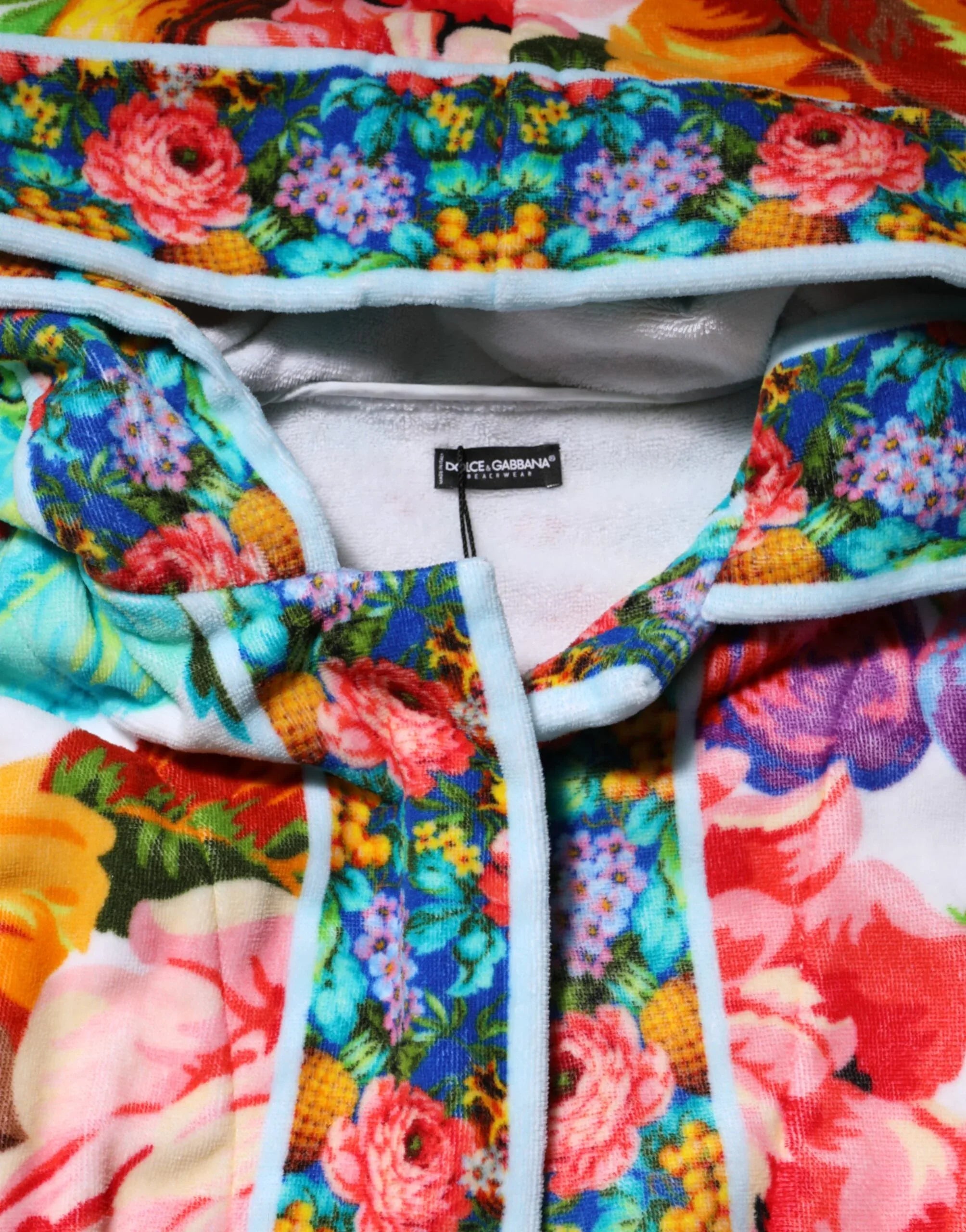 Dolce & Gabbana Multicolor Floral Print Belted Bathrobe Coat Jacket - Zeiniez