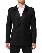 Dolce & Gabbana Black MARTINI Double-Breasted Suit Blazer - Zeiniez