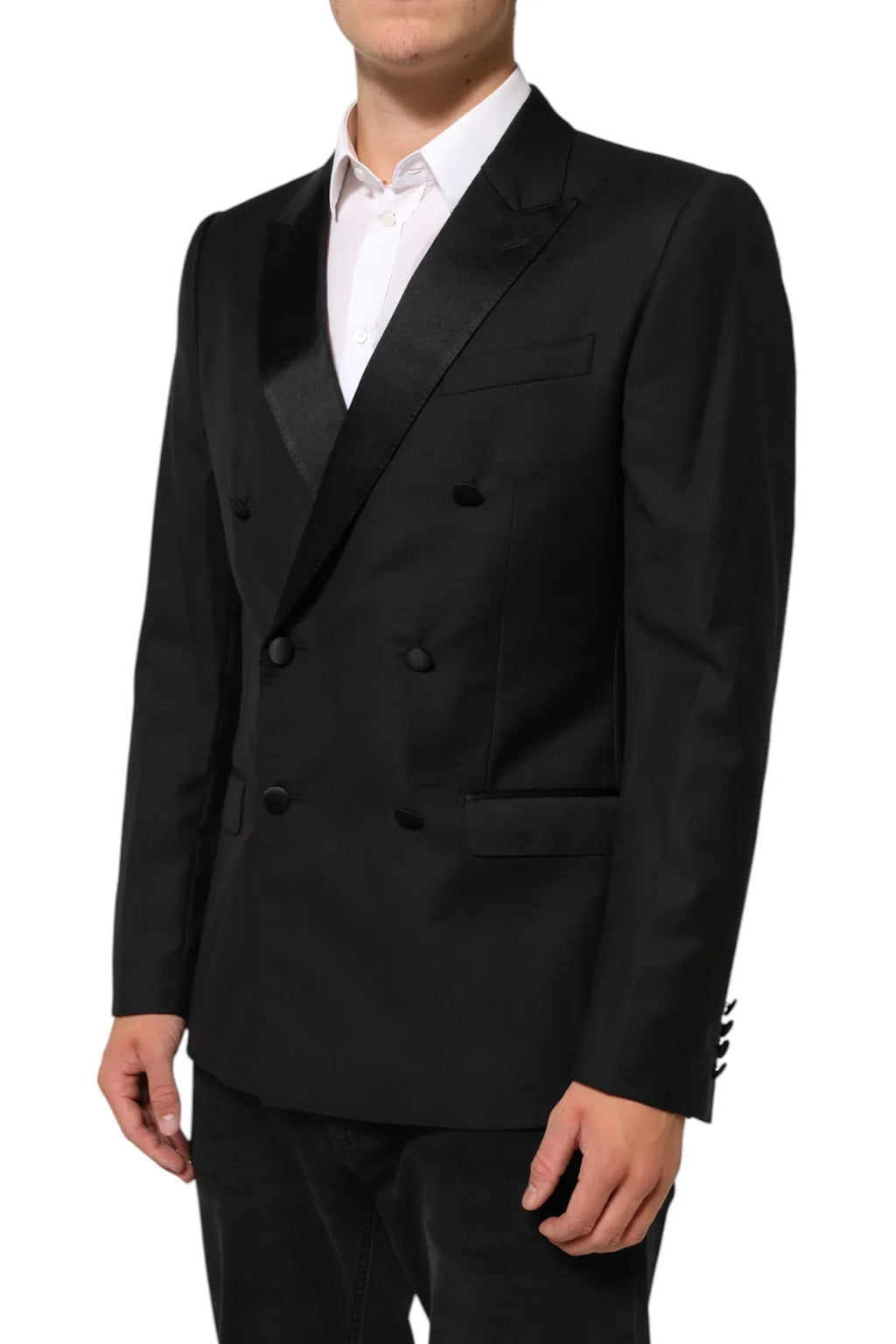 Dolce & Gabbana Black MARTINI Double-Breasted Suit Blazer - Zeiniez